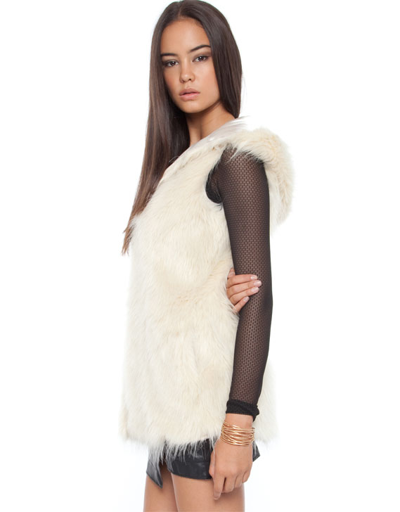 Unreal Fur Hide & Seek Hooded Vest