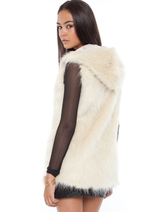 Unreal Fur Hide & Seek Hooded Vest