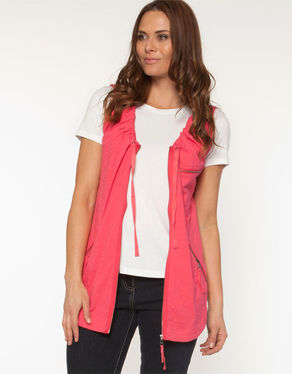 Sirocco Zip Front Pocket Vest Melon