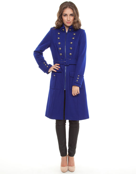 Honey and Beau Lieutenant Coat Blue