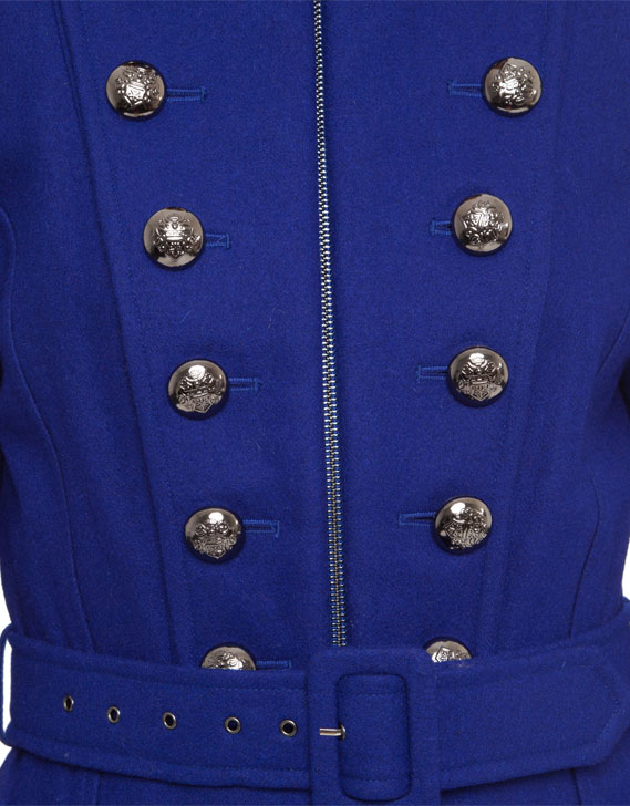 Honey and Beau Lieutenant Coat Blue