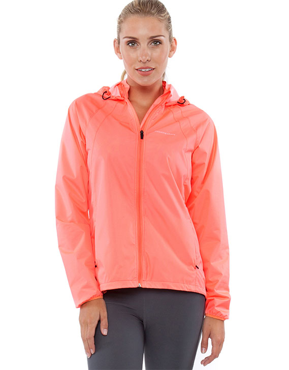 Running Bare Essential Spray Jacket in Neon Mango