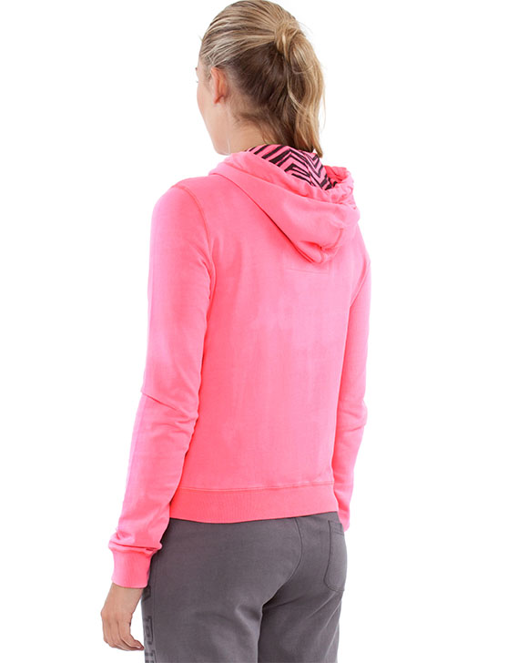 Running Bare Signature Zip Hoodie in Neon Pink