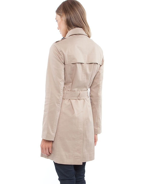 Weathered Rita Belted Trench Coat Beige