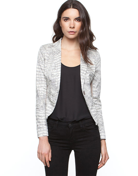 Decjuba Snakeskin Structured Jacket