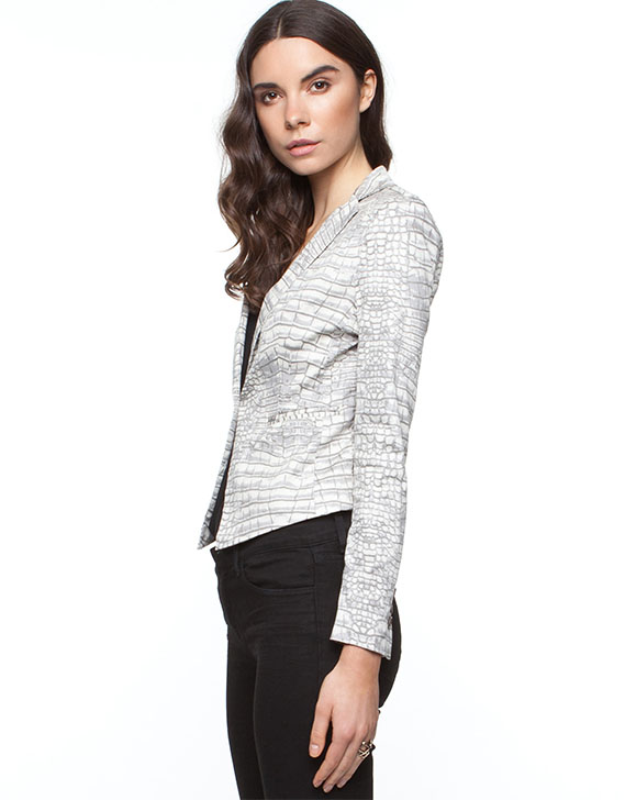 Decjuba Snakeskin Structured Jacket