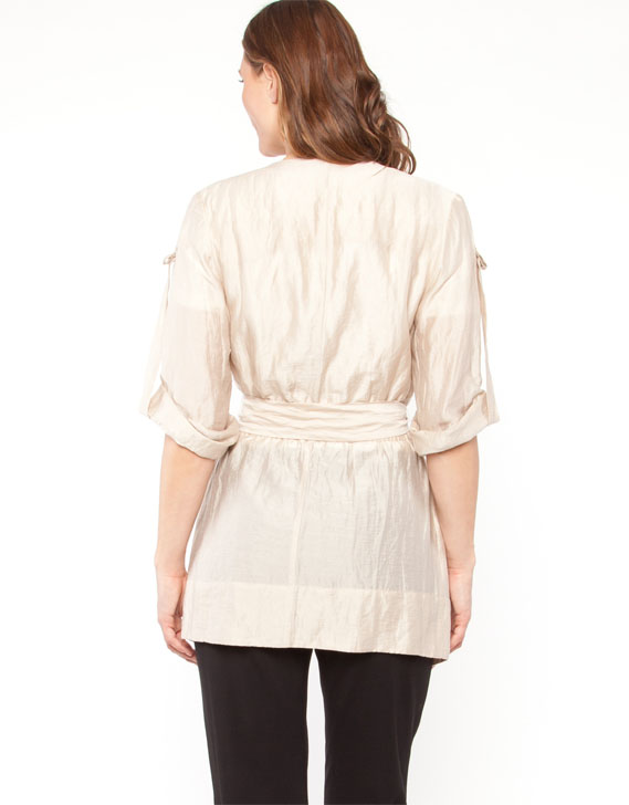 Stitches Textured Tencel Jacket String