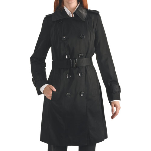 London Fog Faux Silk Trench Coat