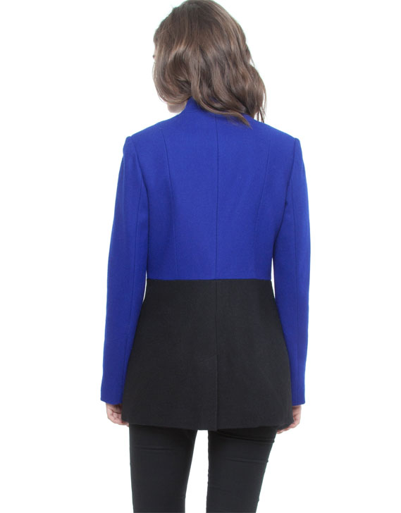 Seduce Long Line Contrast Panel Jacket