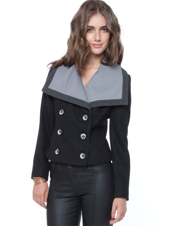 Seduce Double Breasted Cropped Jacket