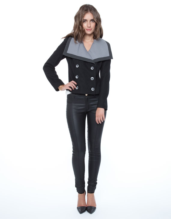 Seduce Double Breasted Cropped Jacket