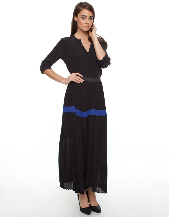 Decjuba Never Enough Pleat Maxi Skirt