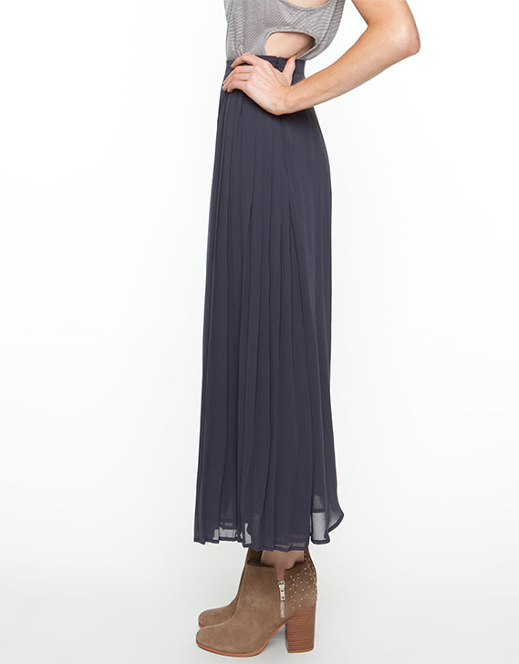 LIFEwithBIRD Pleat Midi-Skirt