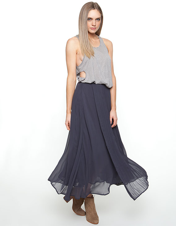 LIFEwithBIRD Pleat Midi-Skirt