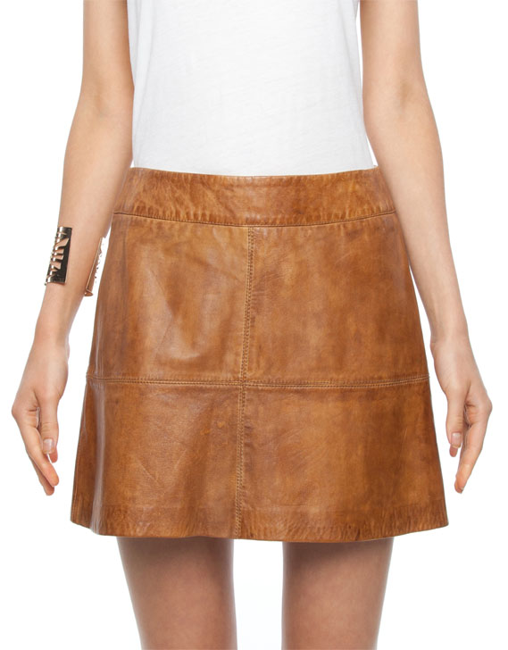 Ben Sherman Leather A-Line Skirt