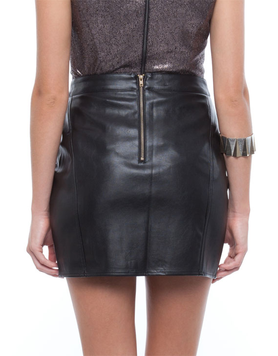 Shilla Great Zip Mini Skirt