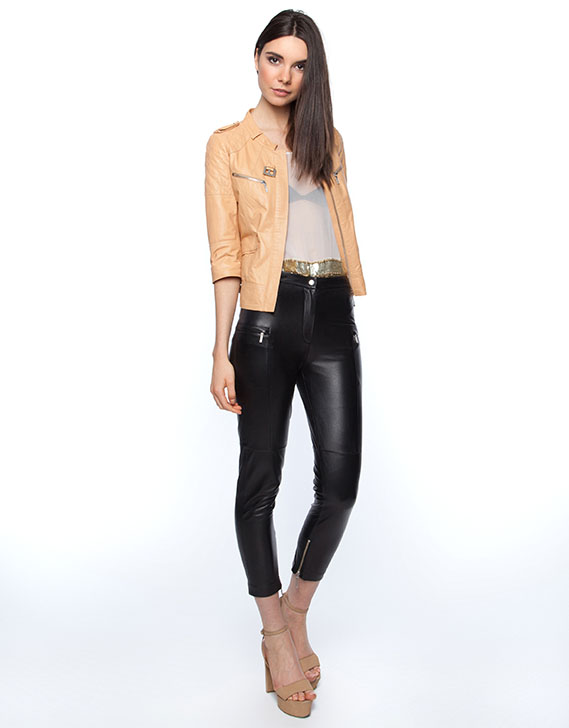 Georgia Osborne Tan Tan Leather Jacket