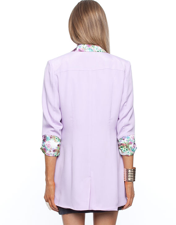 Whitney Eve Eva Ruffle Blazer Lavendar