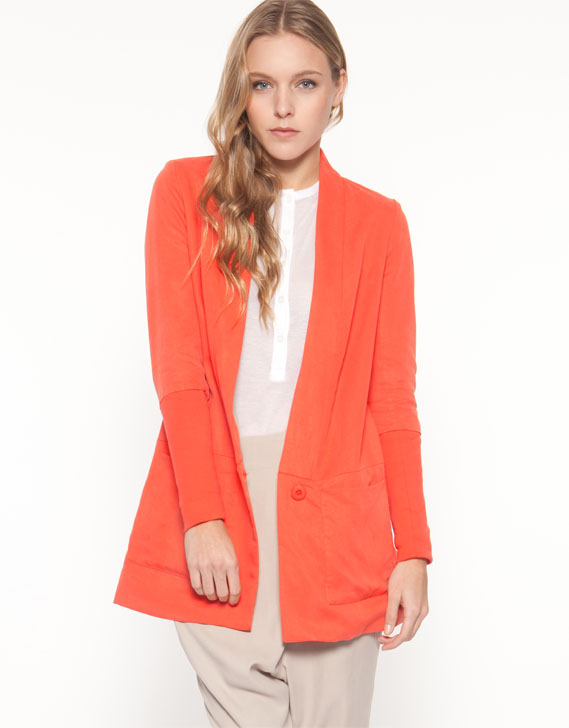 KJ by Kirrily Johnston Rib Cuff Blazer Sunrise