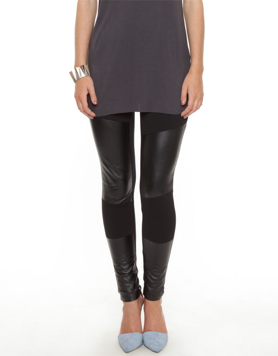 Decjuba Stage Leather Patch Leggings