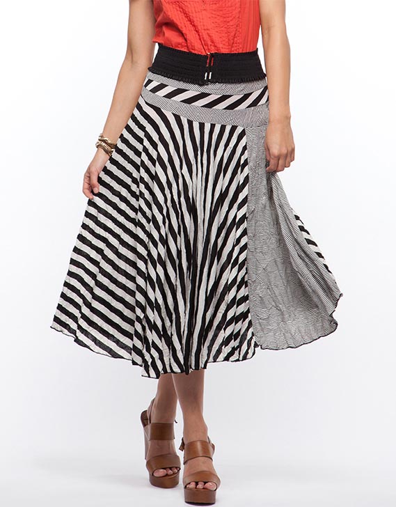 Gordon Smith Striped Jersey Skirt