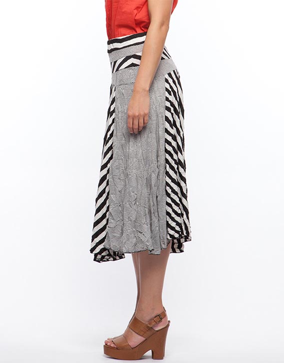 Gordon Smith Striped Jersey Skirt