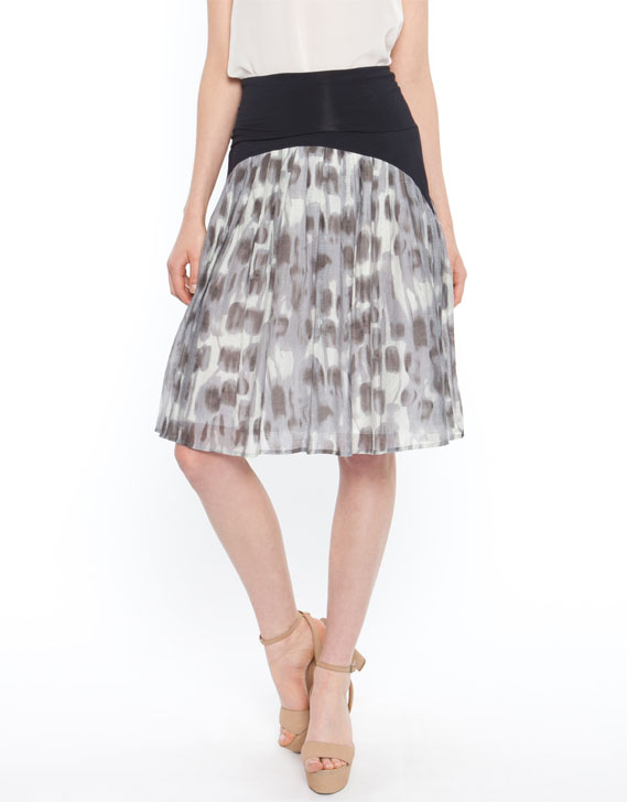 Mossee Contrast Midi Skirt