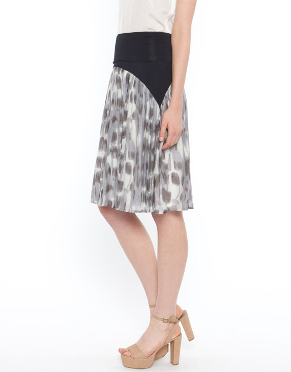 Mossee Contrast Midi Skirt