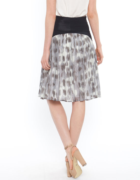 Mossee Contrast Midi Skirt