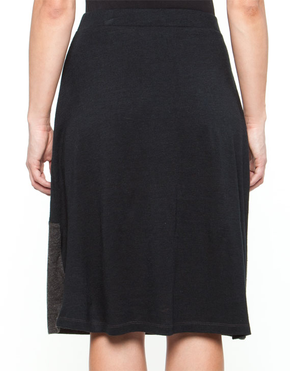 Mossee Colour Block Skirt Black & Charcoal