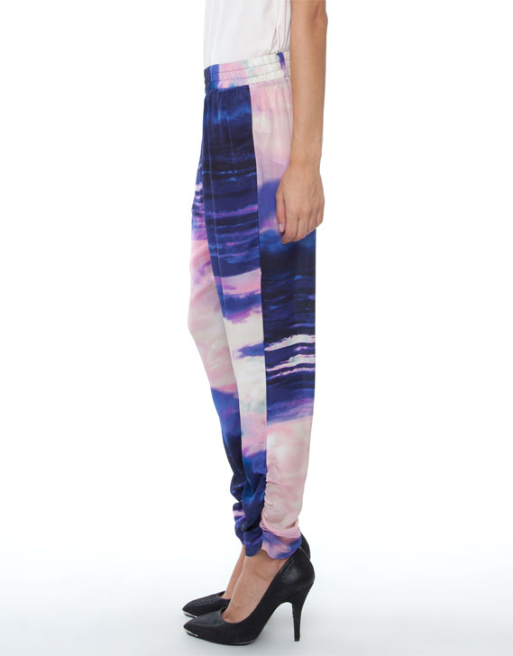 Piper Lane Oceanic Silk Print Pants