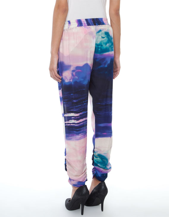 Piper Lane Oceanic Silk Print Pants