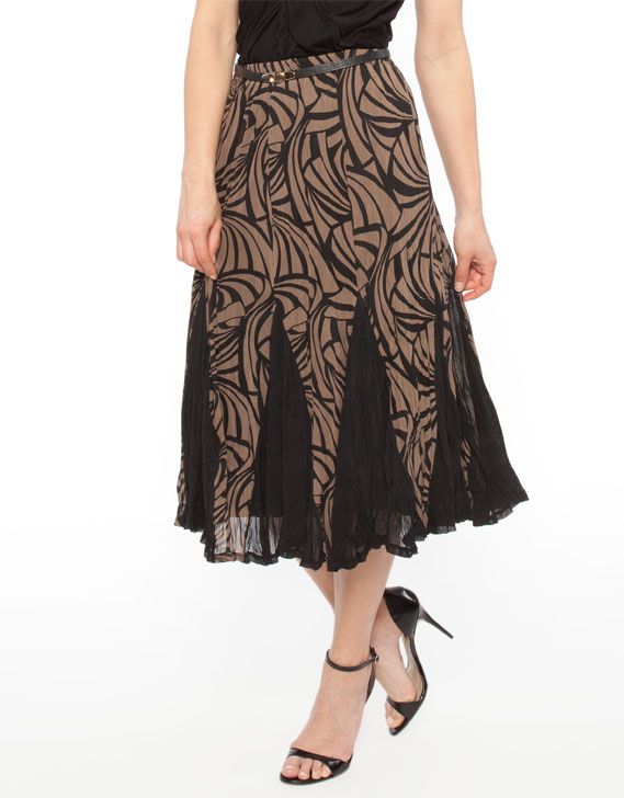 Marco Polo Contrast Godet Skirt