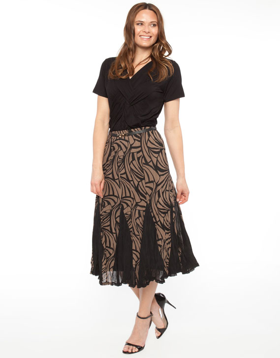 Marco Polo Contrast Godet Skirt