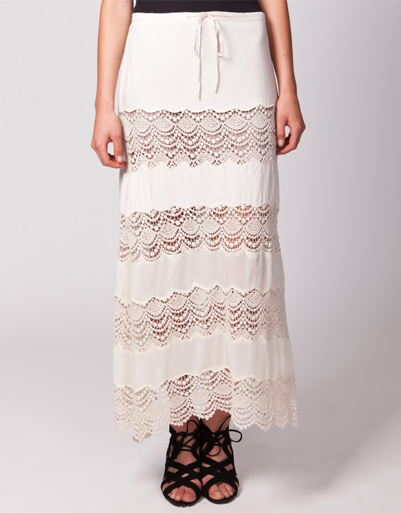 Lucette Crochet Midi Skirt