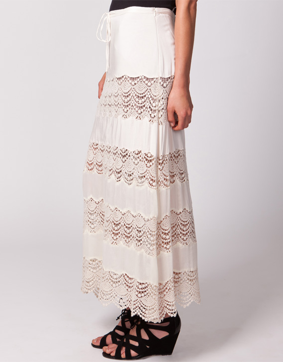 Lucette Crochet Midi Skirt