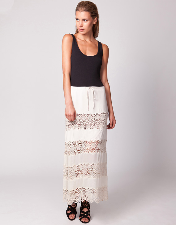 Lucette Crochet Midi Skirt