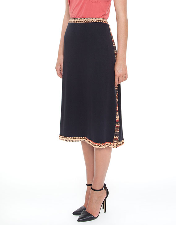 Mossee Double Knit Line Skirt