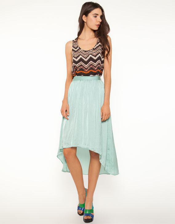 Fate Mint Slice Midi Skirt