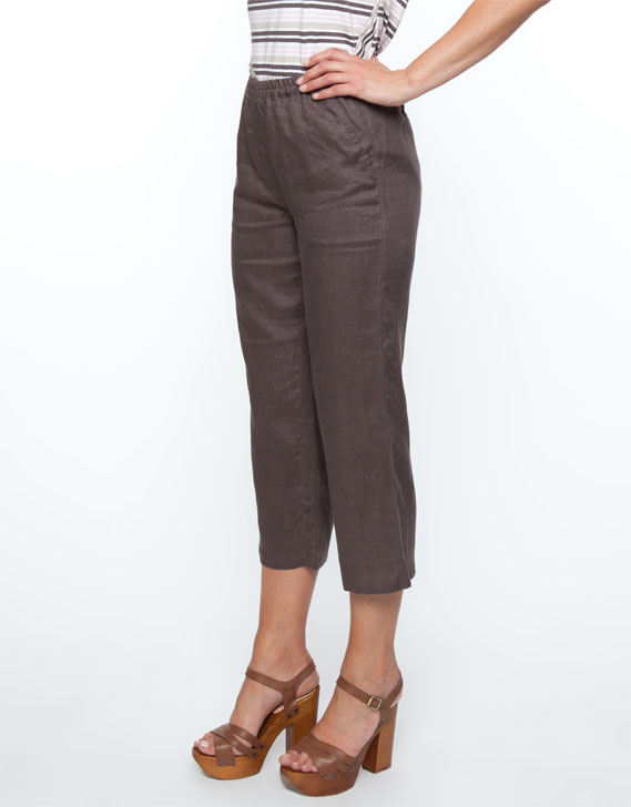 Yarra Trail Washer Linen Cropped Pants