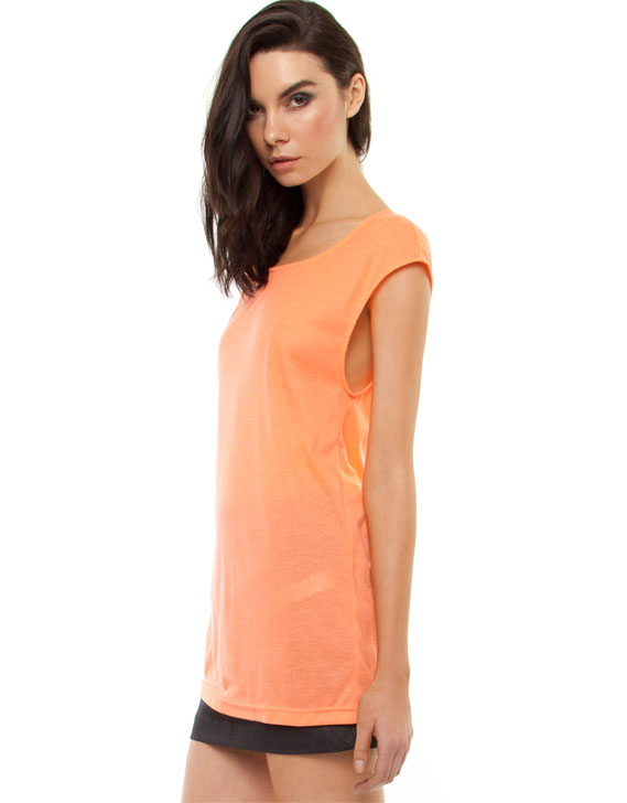 IXIAH Cryptic Tunic in Neon Orange