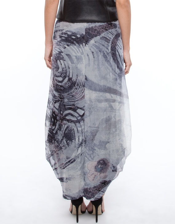 Jennifer Kate Pure Silk Maxi Skirt