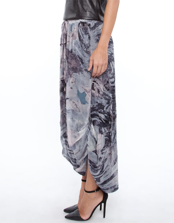 Jennifer Kate Pure Silk Maxi Skirt