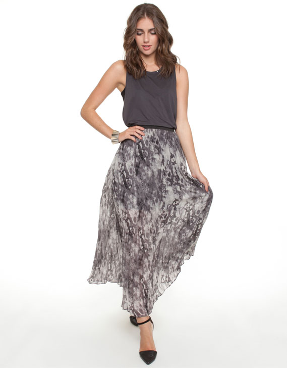 Decjuba Snake Pleated Skirt