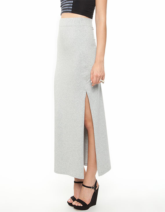 AT by ATMOS & HERE Mars Maxi Skirt Grey