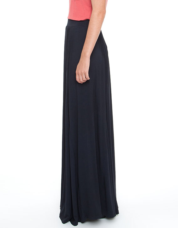 Mossee Long Maxi Skirt Black