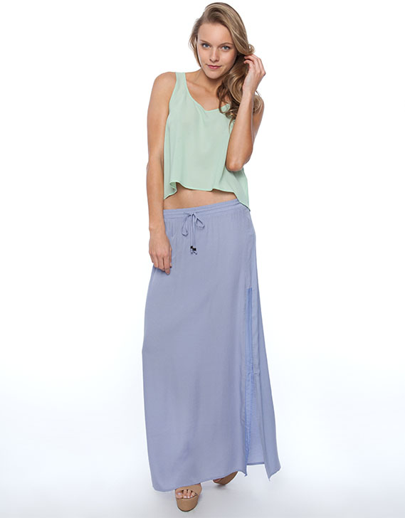 Shilla Young Side Panel Long Skirt