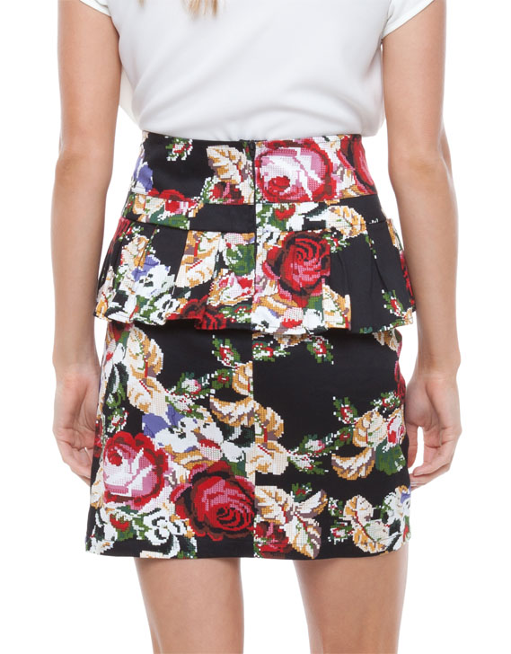 Cloth Martini Peplum Skirt Print