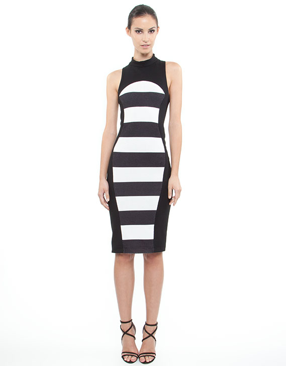 By Johnny The Curved Stripe Turtle Dress