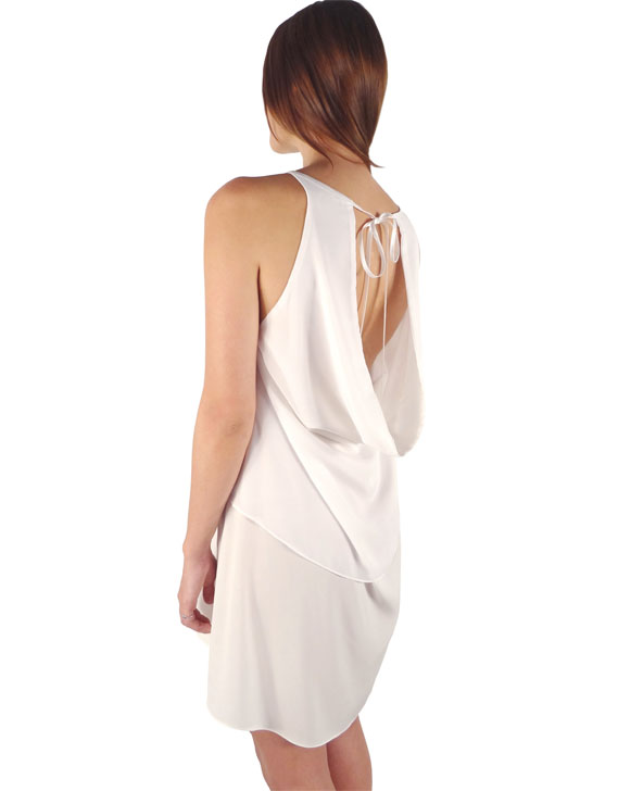 House of Ezis Uni-Form White Dress